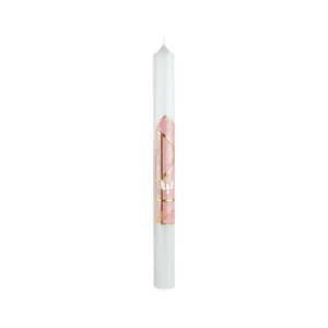 Taufkerze (40x400mm, rosa)