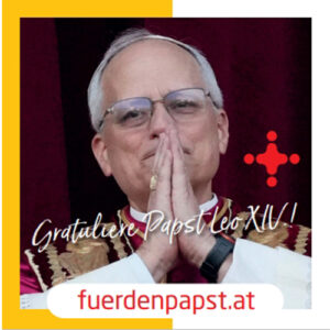 Kärtchen "Papst Leo XIV"