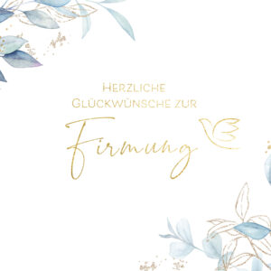 Glückwunschkarte "Herzliche Glückwünsche zur Firmung"