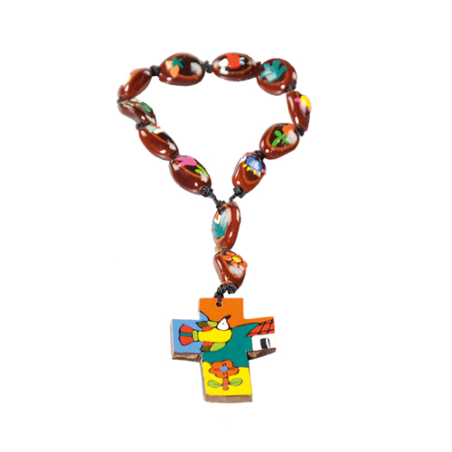 Kleiner Rosenkranz aus Bohnen